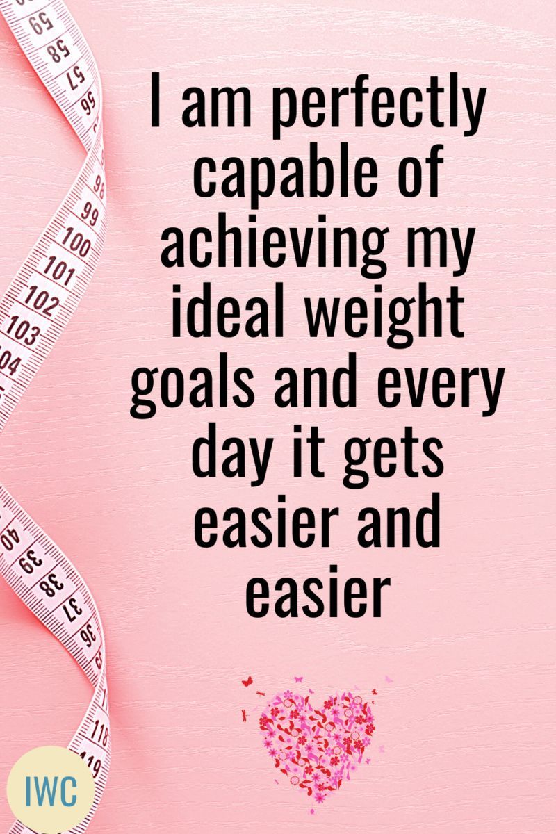 Positive affirmations for weight loss crafting