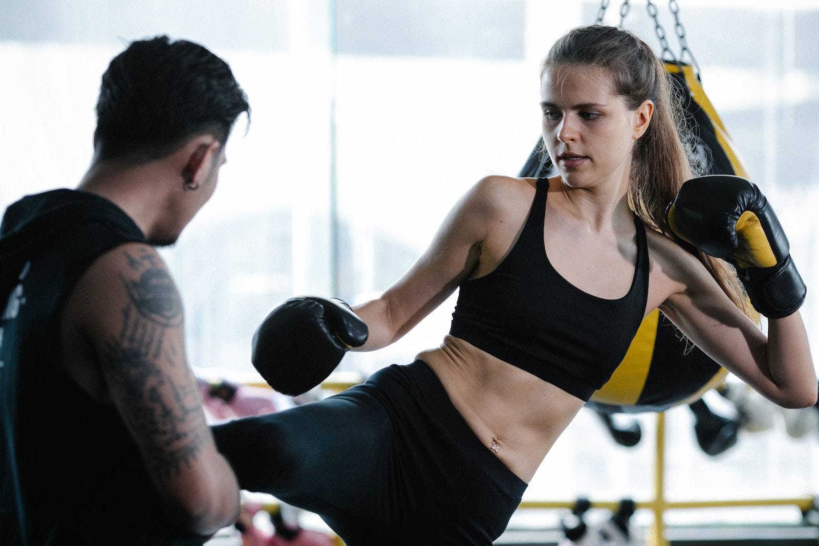 Kickboxing for Weight Loss female kickboxer
