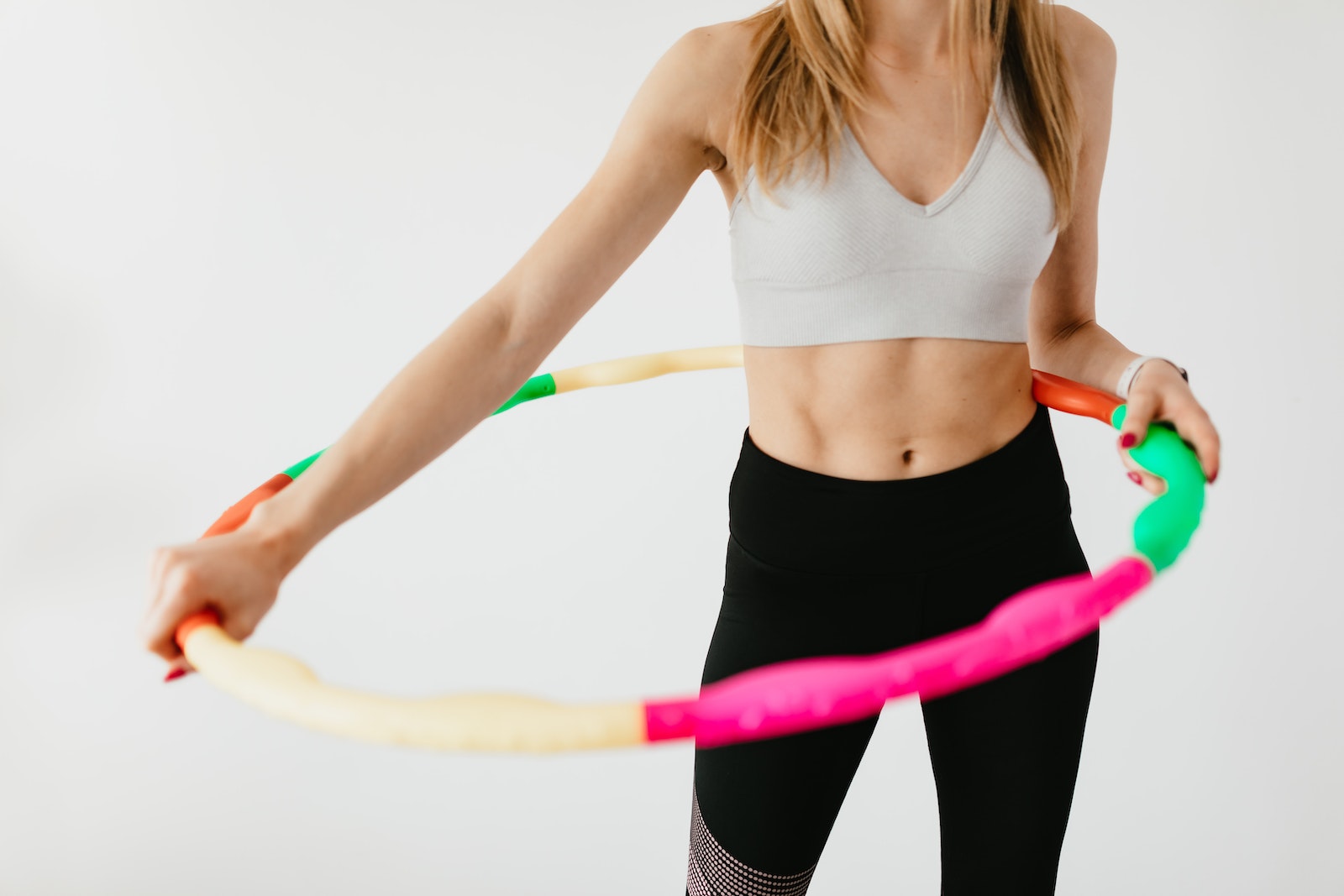 woman holding hula hoop