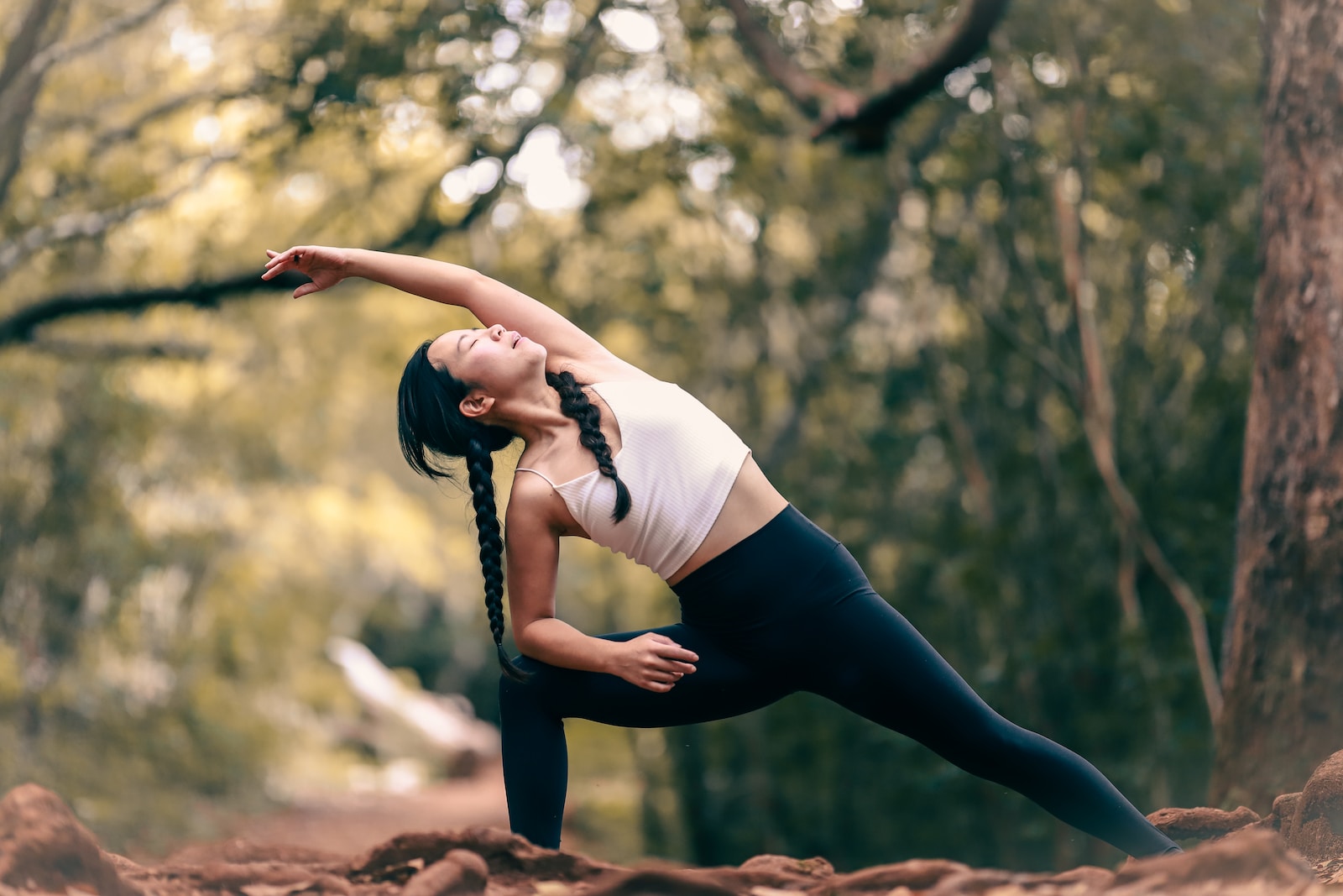 woman stretching